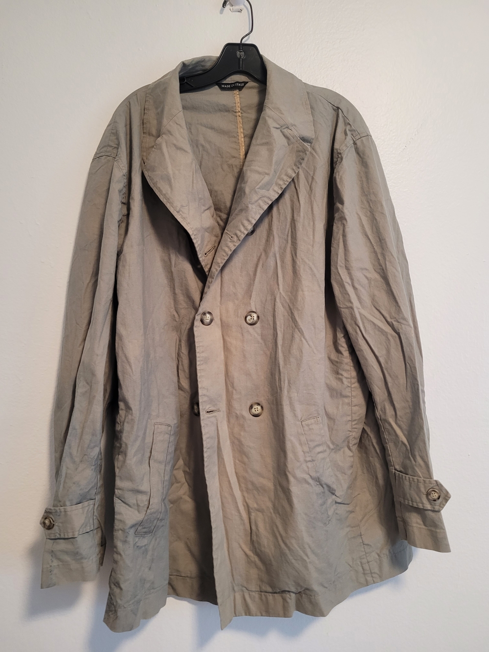 Urban Gray Double-Breasted Men's Jacket